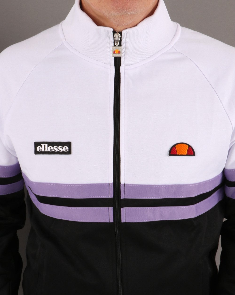 Ellesse Rimini Track Top Black/White/Lilac