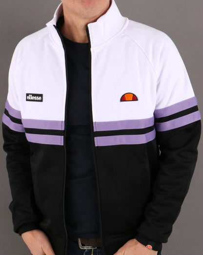 Ellesse Rimini Track Top Black/White/Lilac