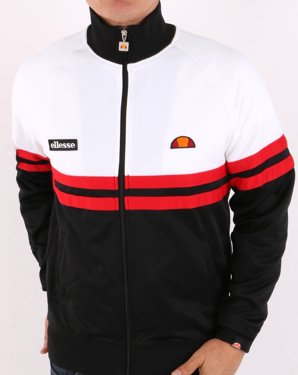 Ellesse Rimini Track Top Black/White/Red