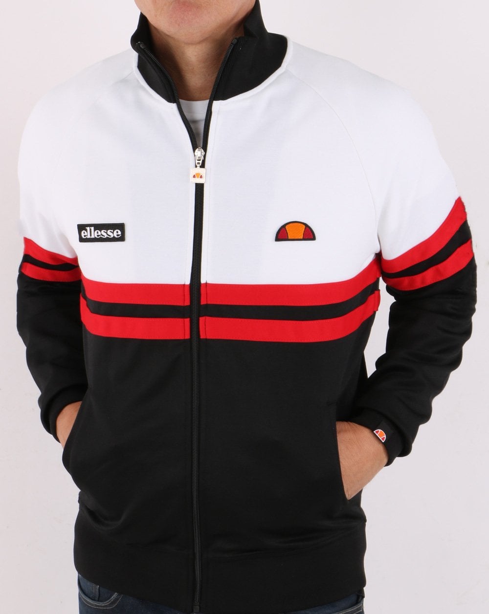 Ellesse Rimini Track Top Black/White/Red