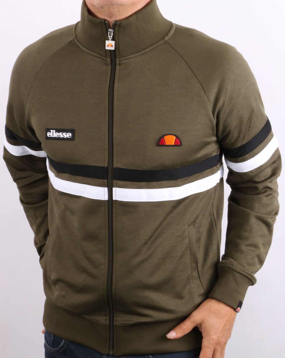 Ellesse Rimini Track Top Khaki/Black/White