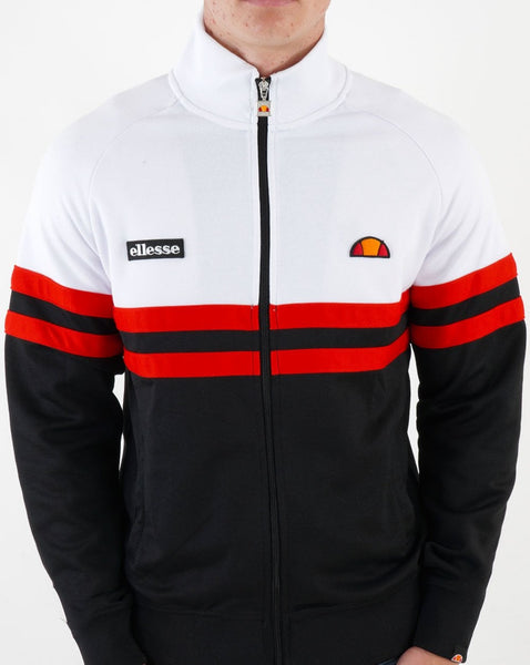 Ellesse Rimini Track Top White/Black/Red