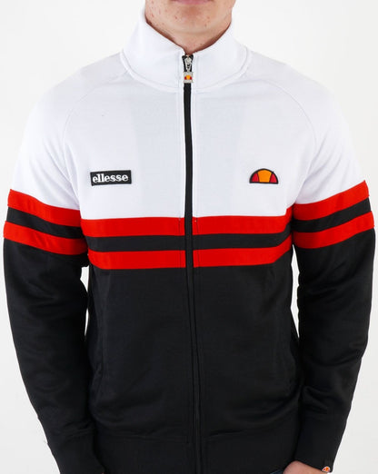 Ellesse Rimini Track Top White/Black/Red