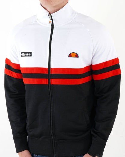 Ellesse Rimini Track Top White/Black/Red