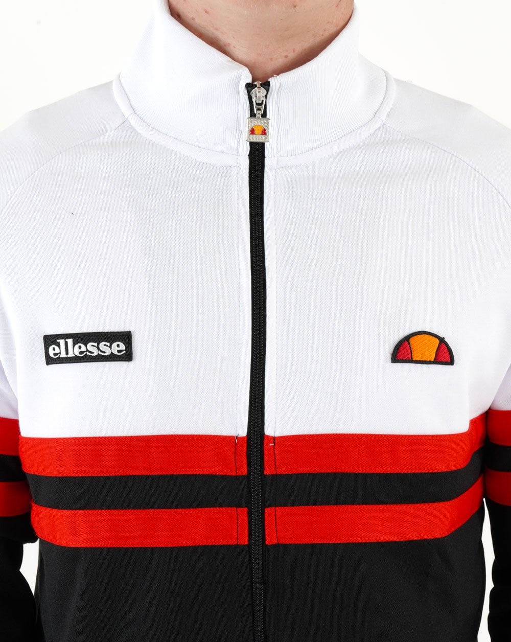 Ellesse Rimini Track Top White/Black/Red