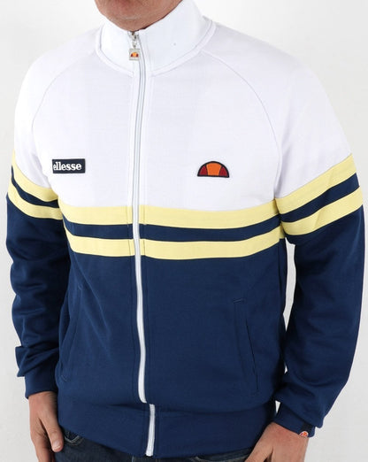 Ellesse Rimini Track Top White/Blue/Yellow