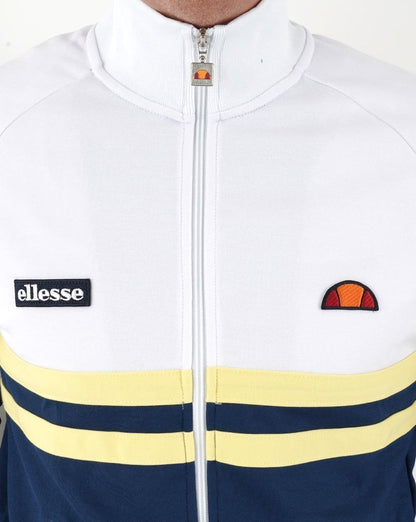 Ellesse Rimini Track Top White/Blue/Yellow