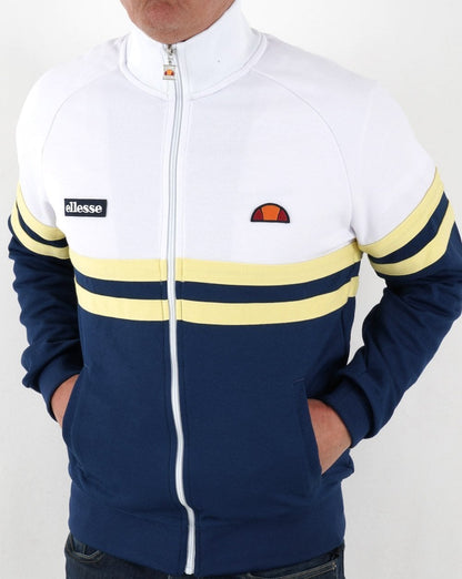 Ellesse Rimini Track Top White/Blue/Yellow