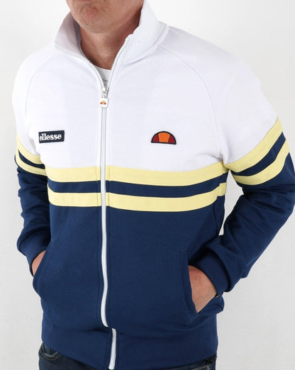 Ellesse Rimini Track Top White/Blue/Yellow