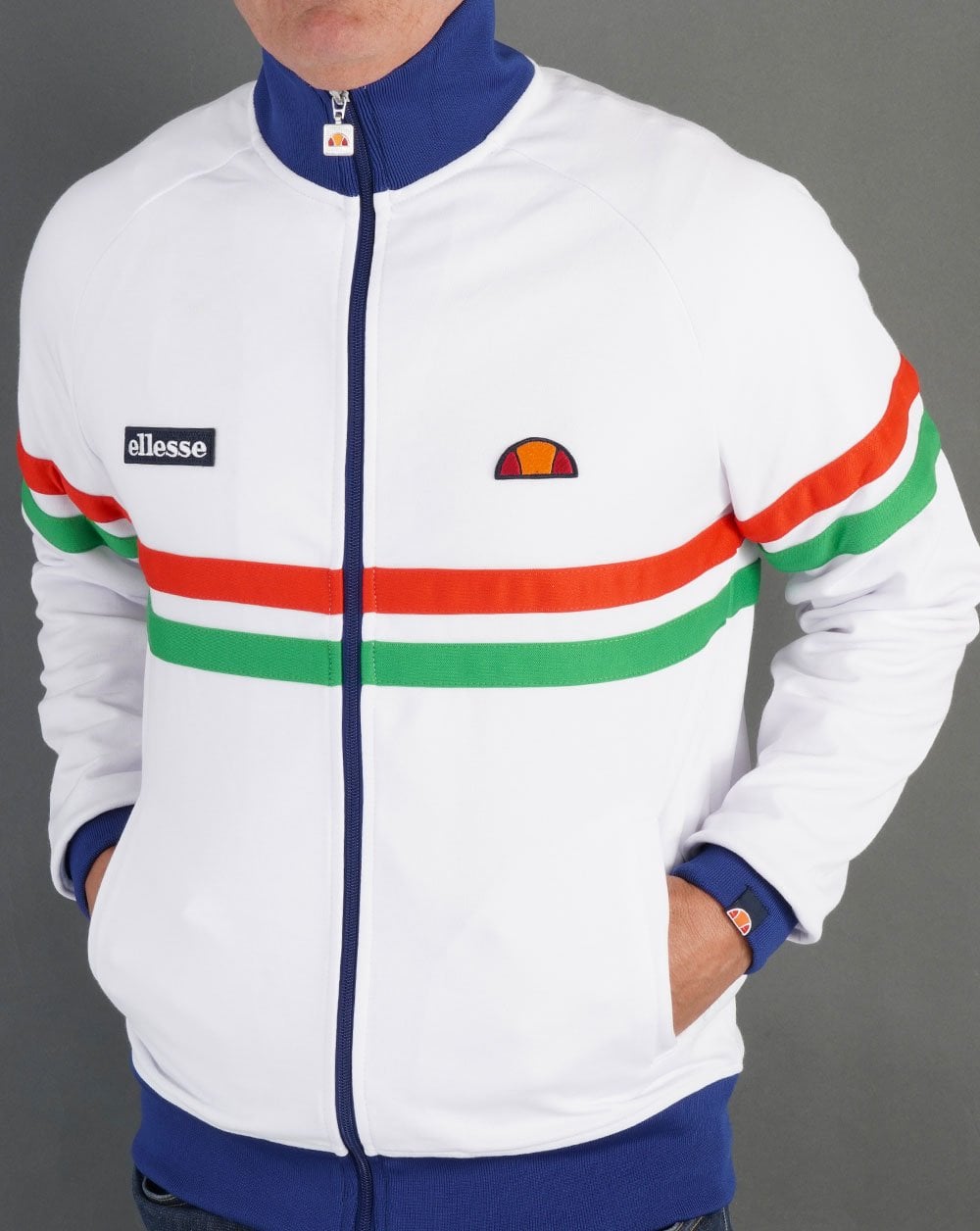 Ellesse Rimini Track Top White/Blue