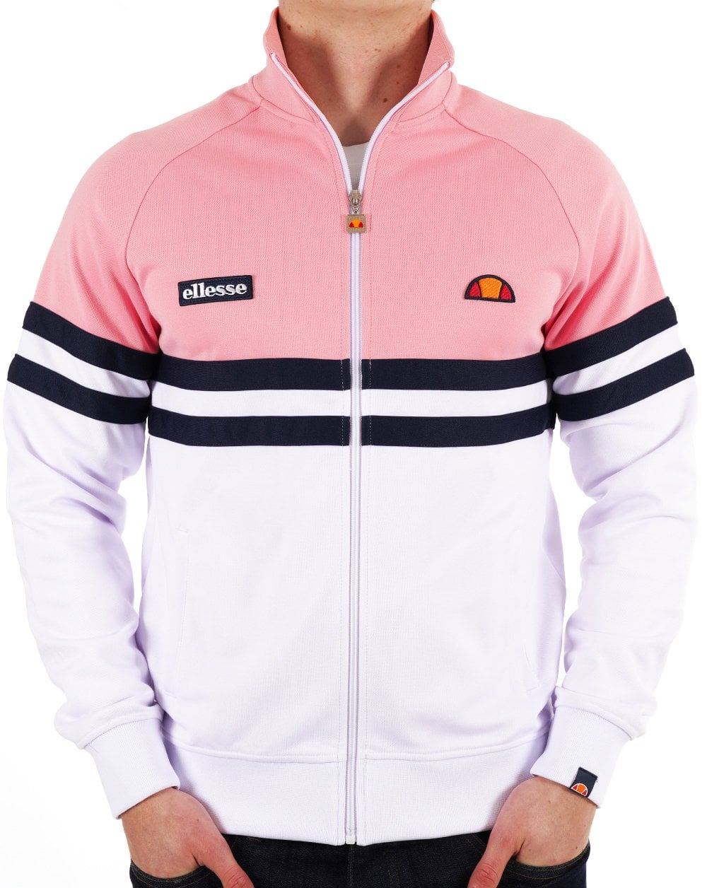 Ellesse Rimini Track Top White/Pink