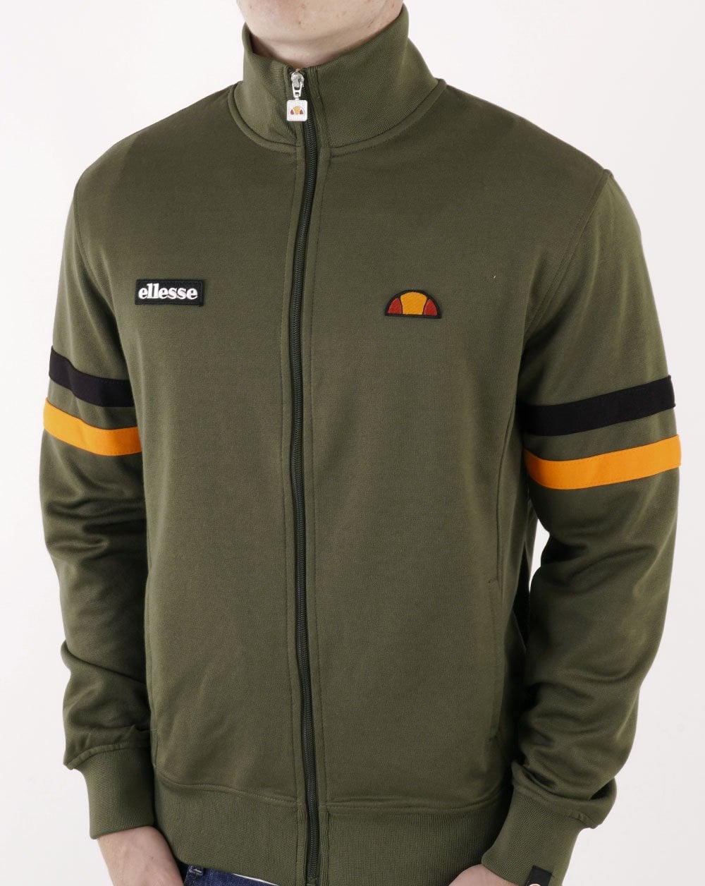 Ellesse Roma Track Top Khaki/Orange/Black