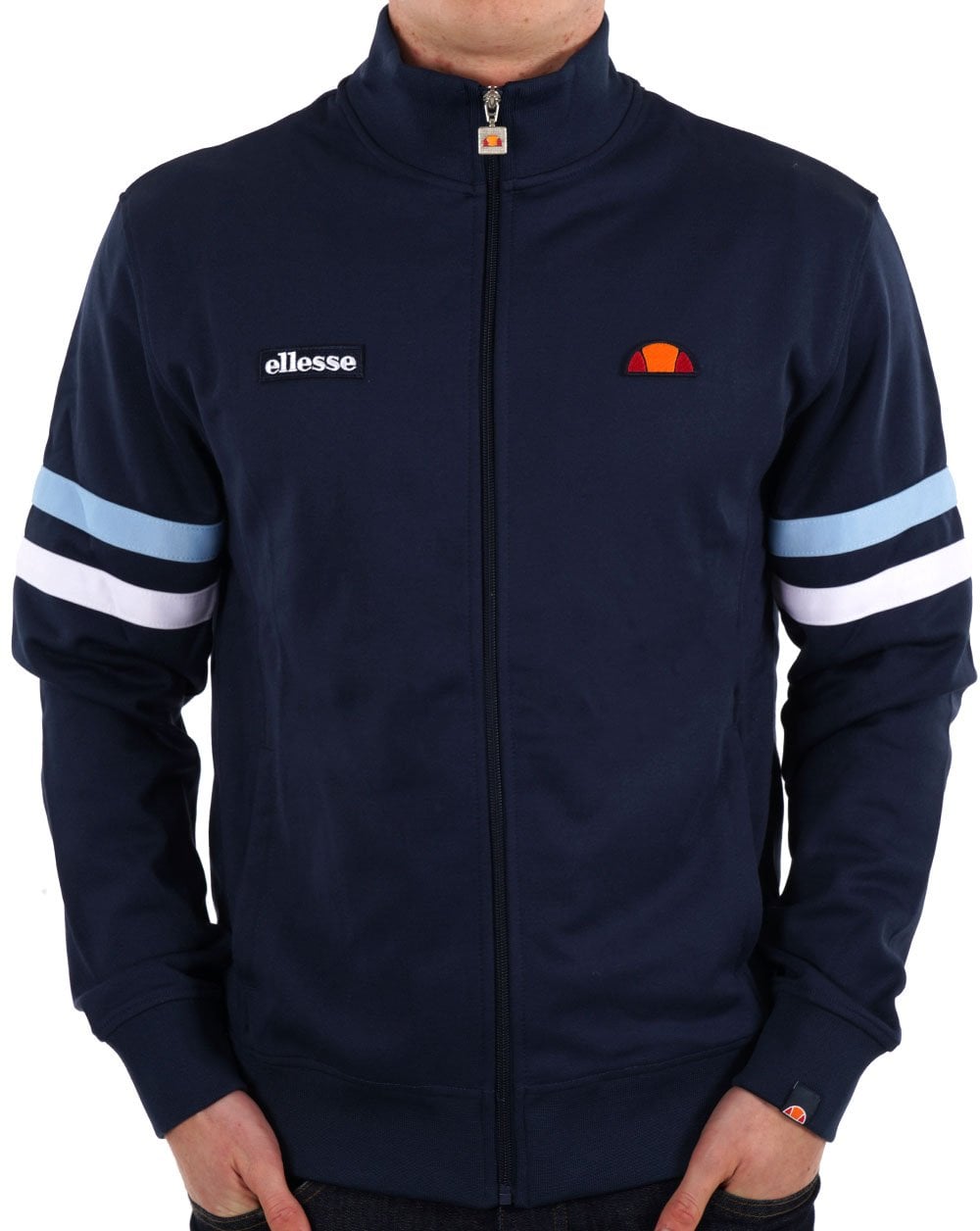 Ellesse Roma Track Top Navy/Light Blue/White