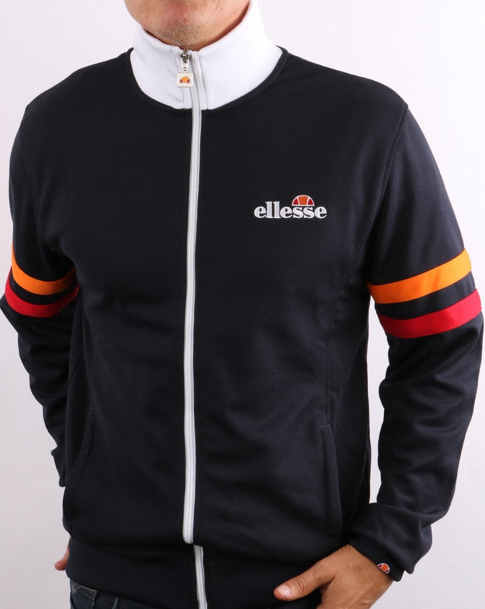 Ellesse Roma Track Top Navy/Orange/Red