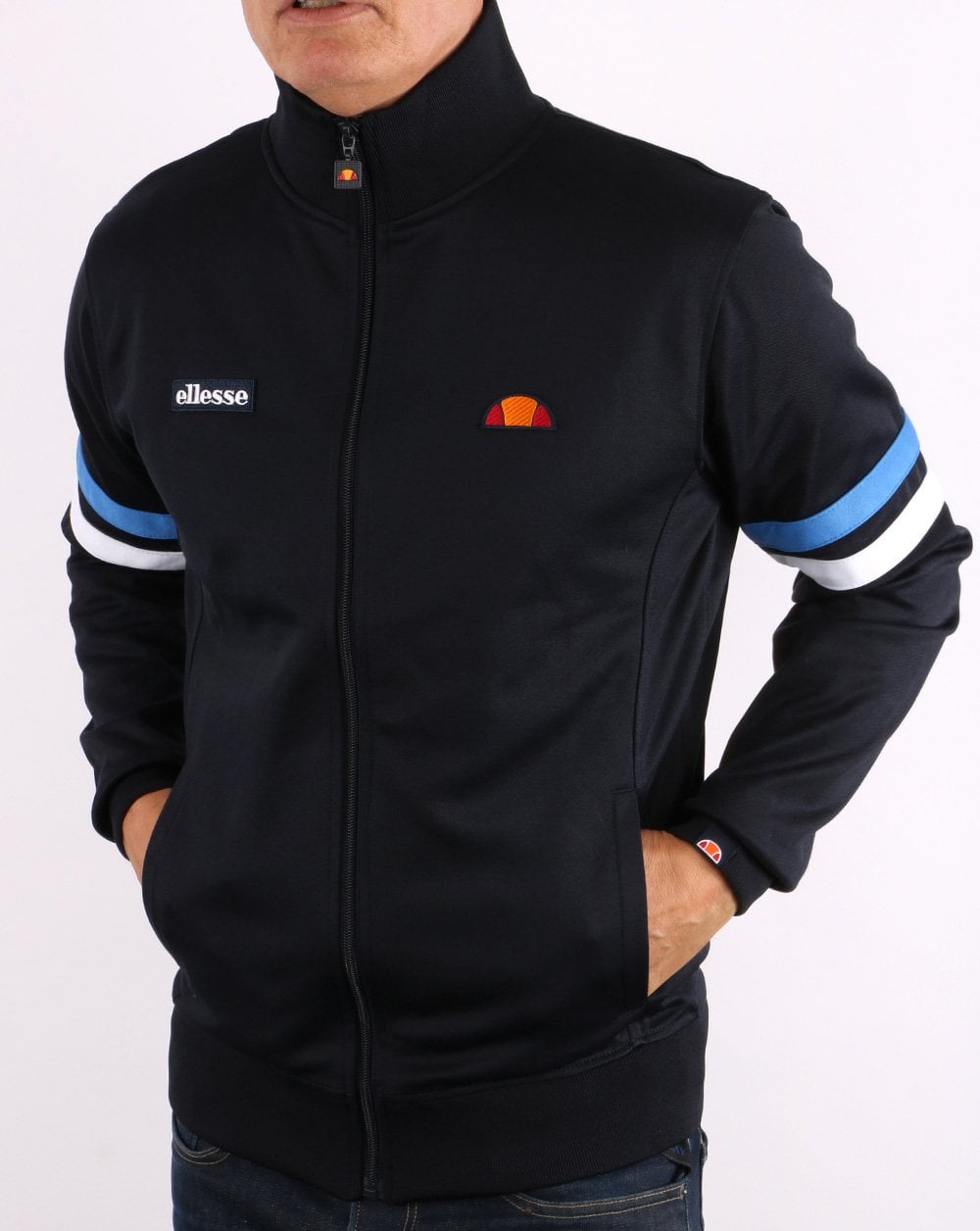 Ellesse Roma Track Top Navy/White/Blue