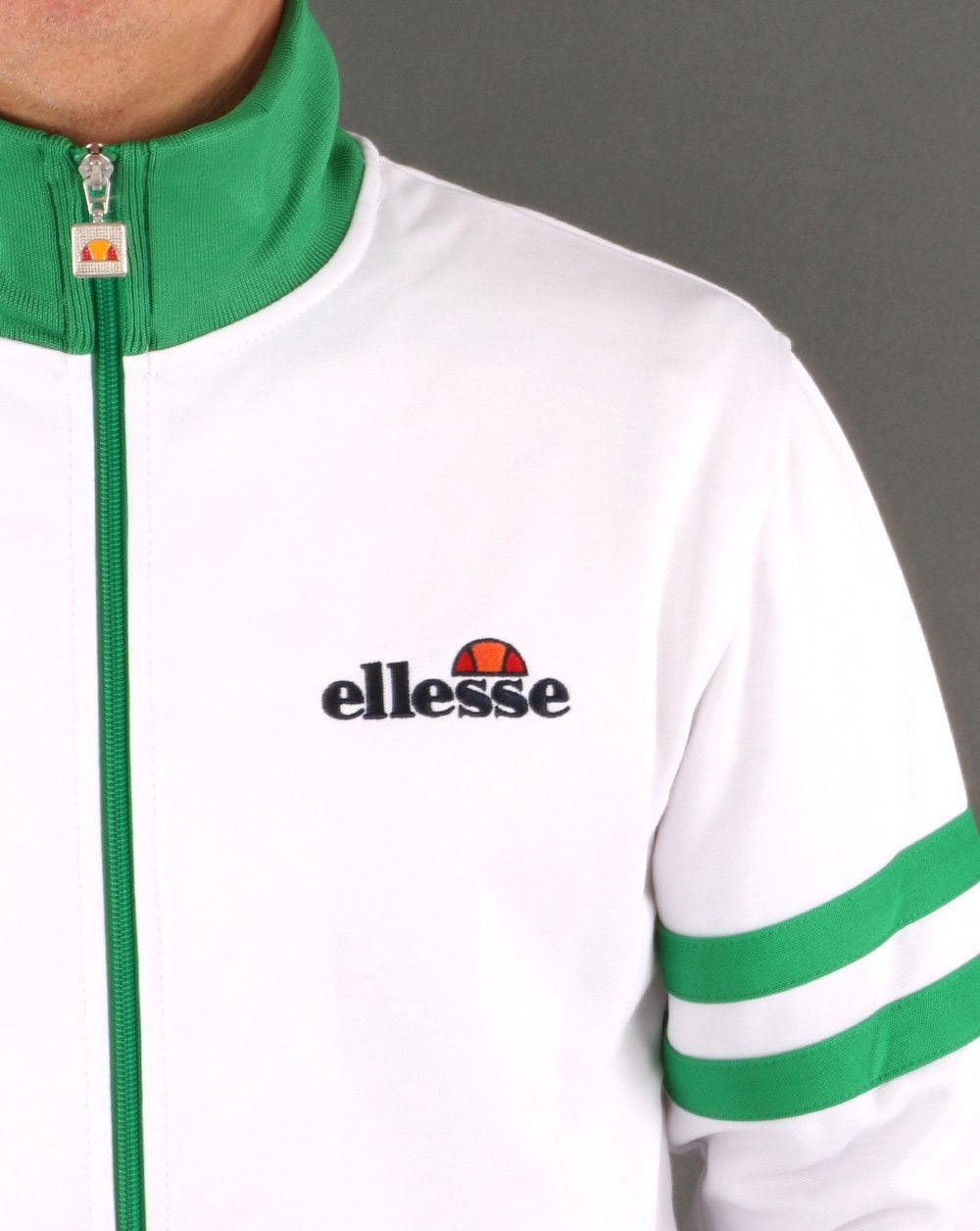 Ellesse Roma Track Top White/Green
