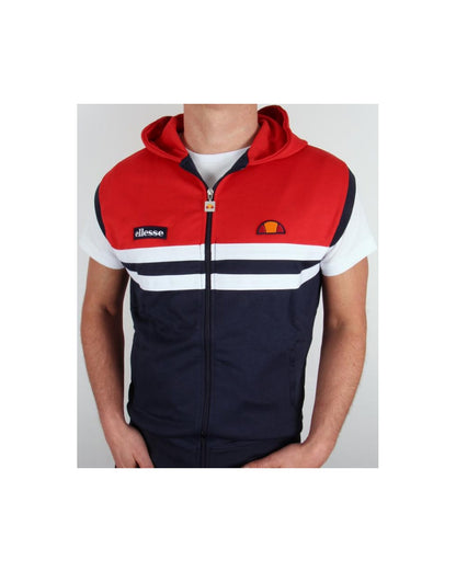 Ellesse Sleeveless Hooded Rimini Top Navy/Red