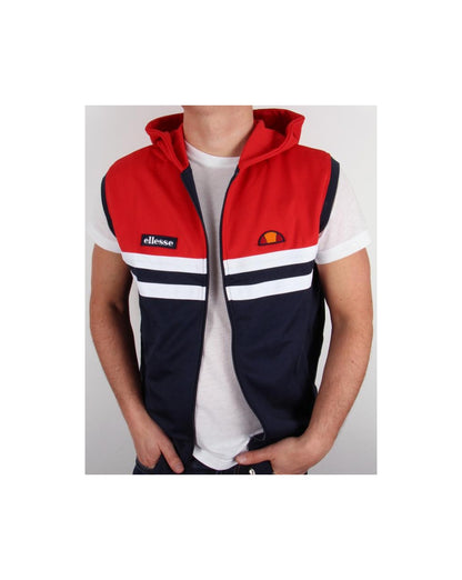 Ellesse Sleeveless Hooded Rimini Top Navy/Red