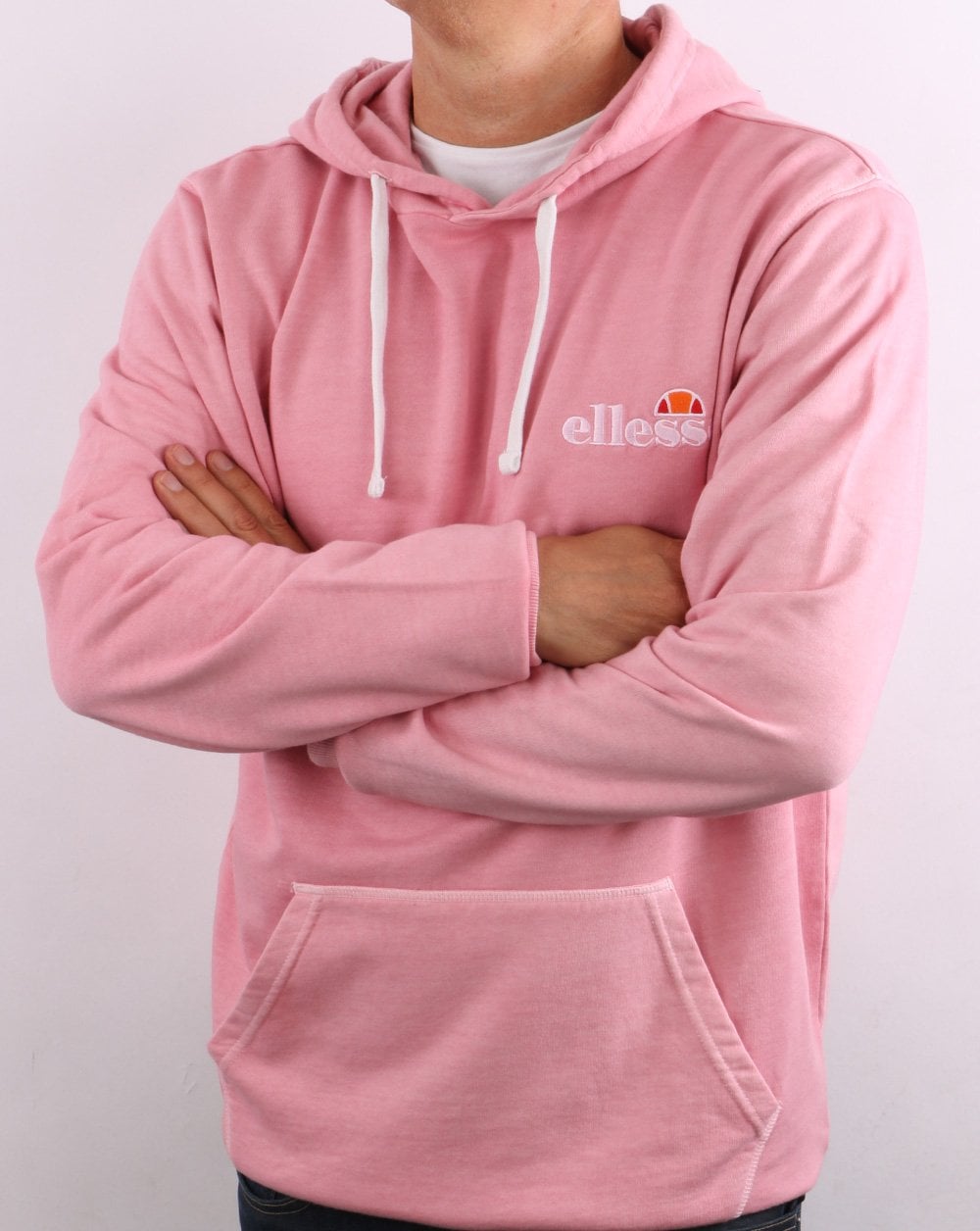 Ellesse Small Logo Hoody Faded Pink