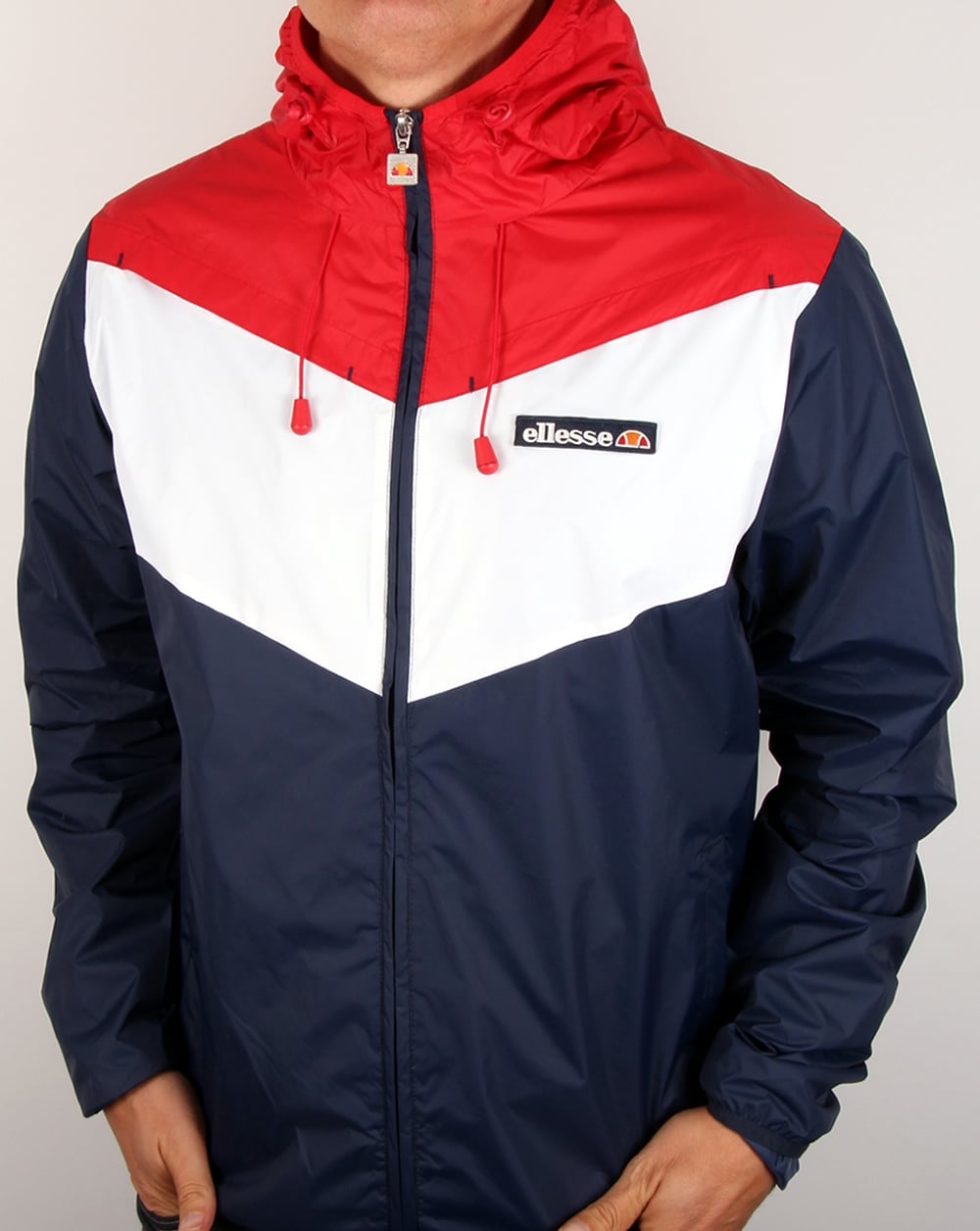 Ellesse Split Colours Windrunner Navy/red