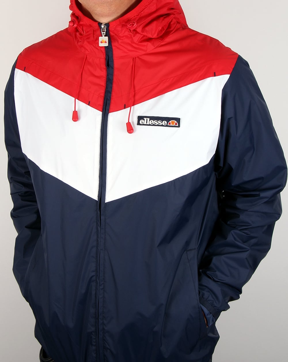 Ellesse Split Colours Windrunner Navy/red