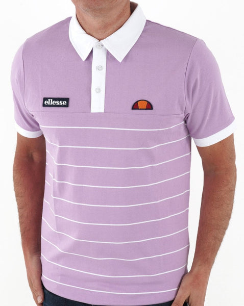 Ellesse Tor Polo Shirt Lilac/White