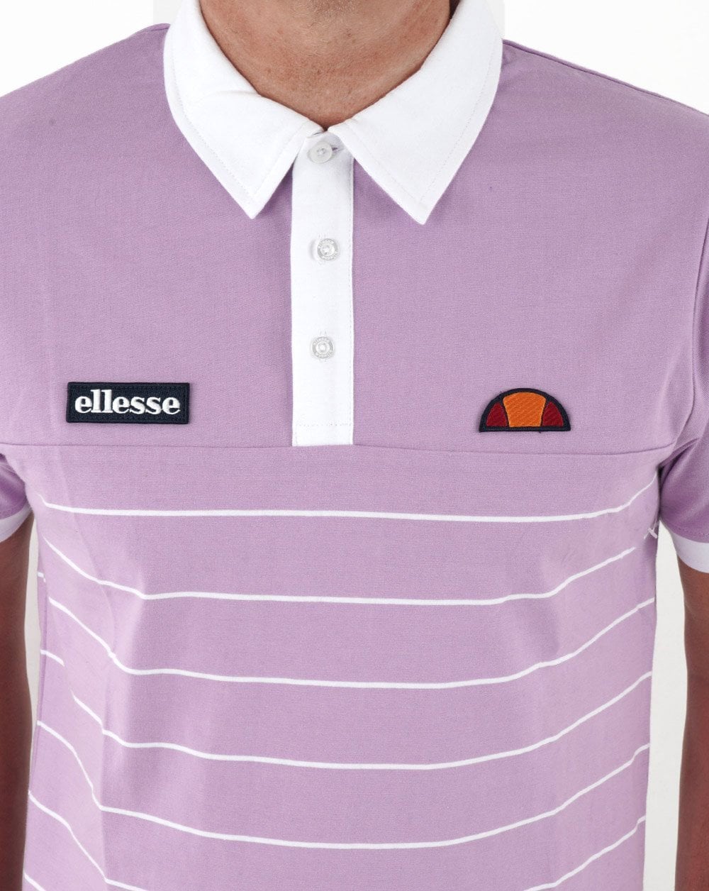 Ellesse Tor Polo Shirt Lilac/White