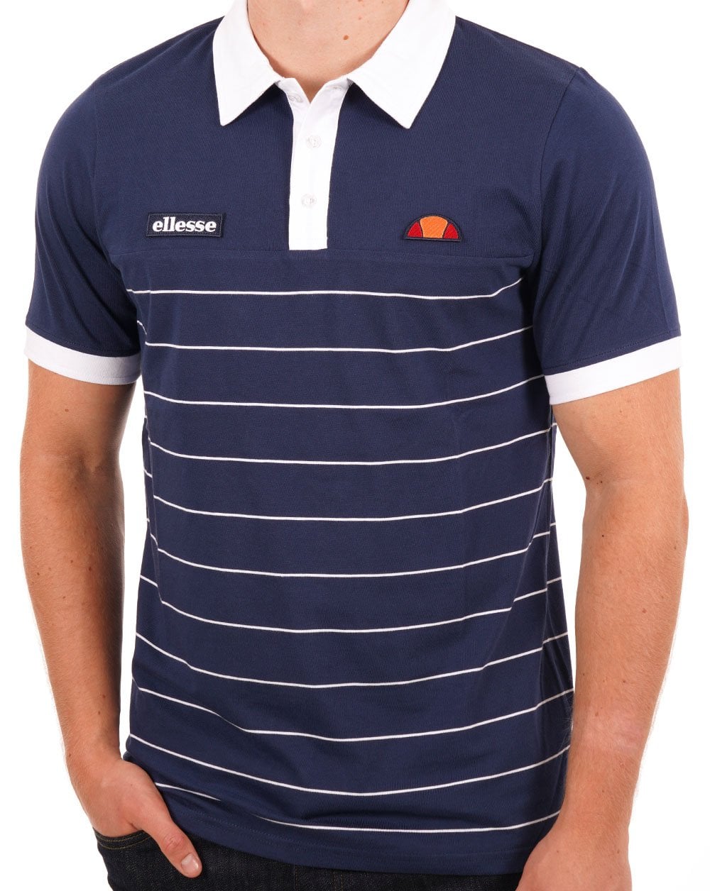 Ellesse Tor Polo Shirt Navy/White