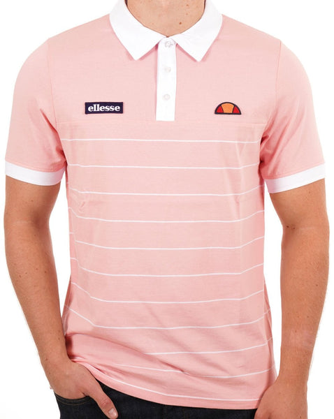 Ellesse Tor Polo Shirt Pink/White