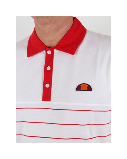 Ellesse Torre Premium Polo Shirt White/red