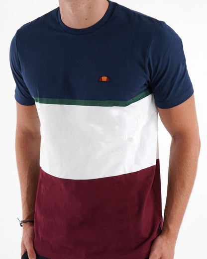 Ellesse Trenka T Shirt Navy/White/Burgundy