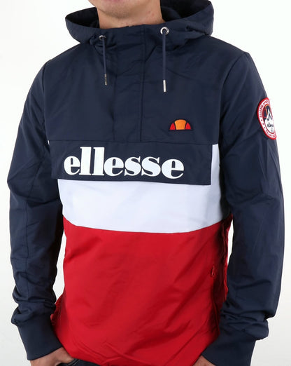 Ellesse Tri Color Overhead Jacket Navy-White-Red