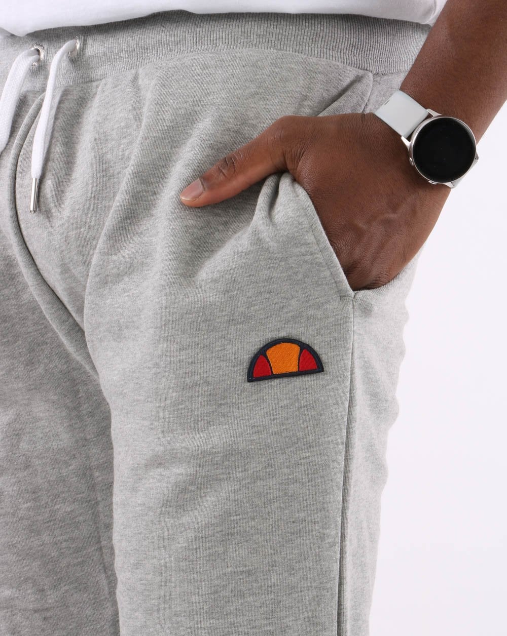 Ellesse Twin Badge Jog Pants Grey Marl
