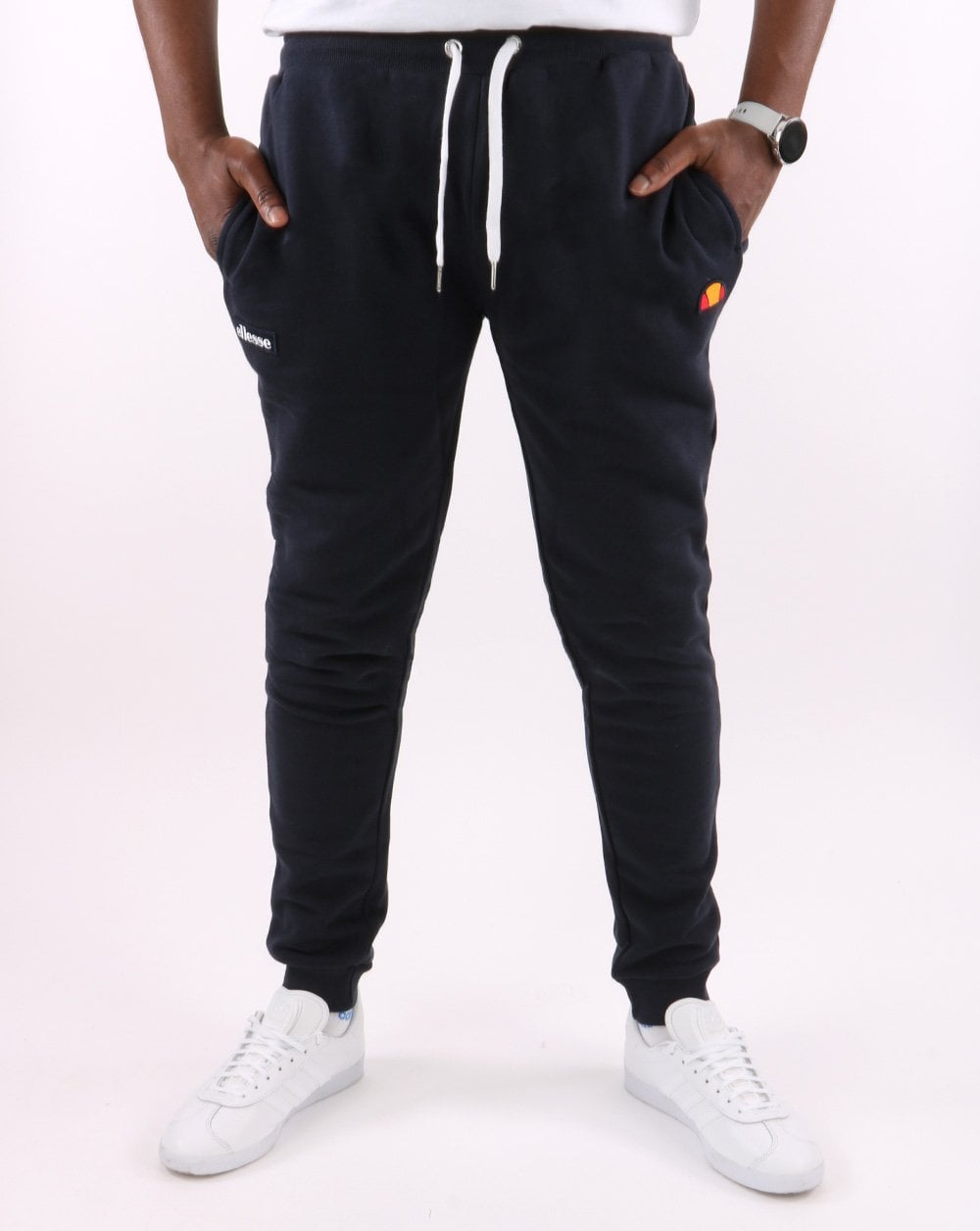 Ellesse Twin Badge Jog Pants Navy
