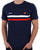Ellesse Two Stripe T Shirt Navy/White/Red