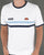 Ellesse Two Stripe T Shirt White/Sky/Navy