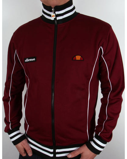 Ellesse Vilas Milan Track Top Burgundy