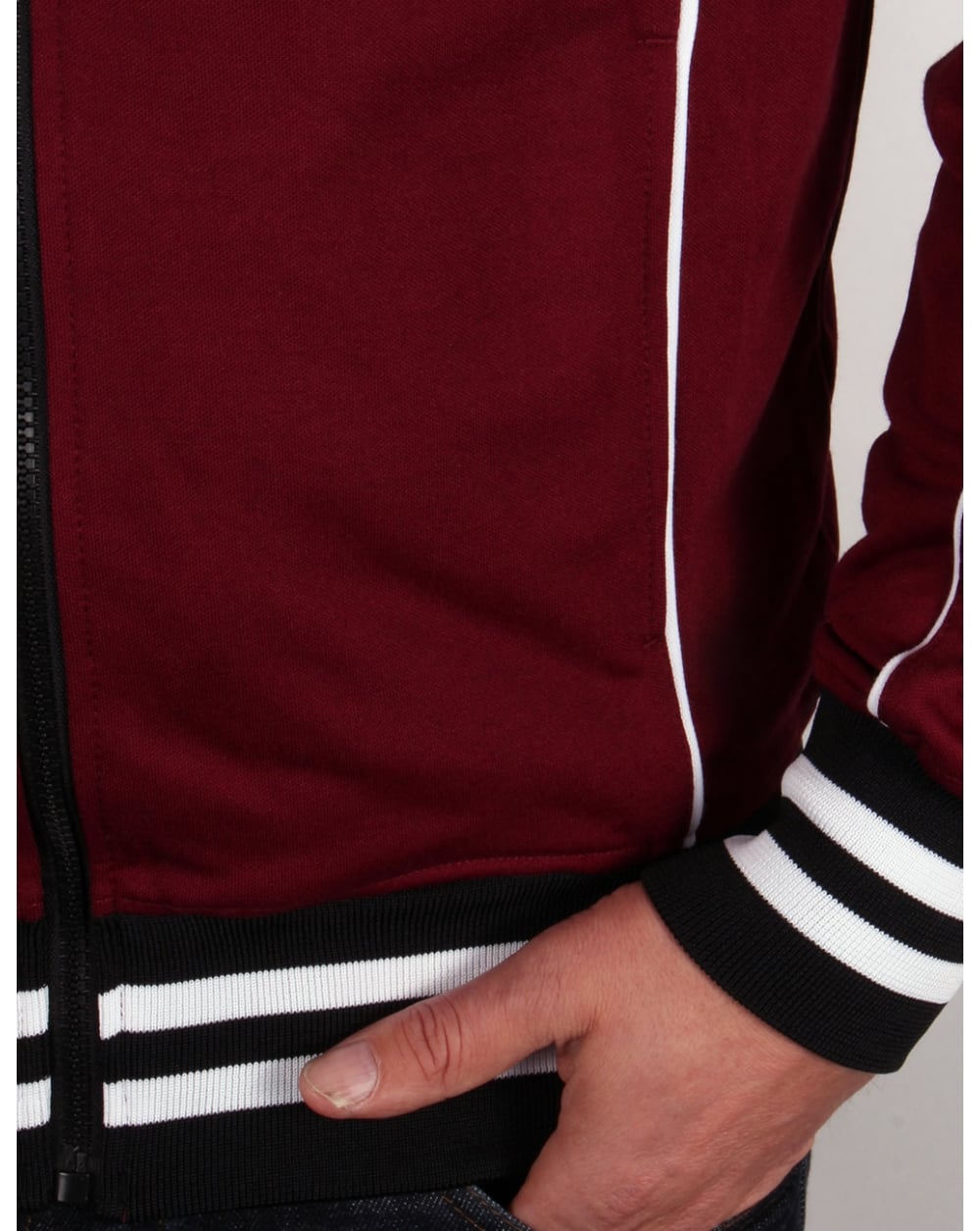 Ellesse Vilas Milan Track Top Burgundy