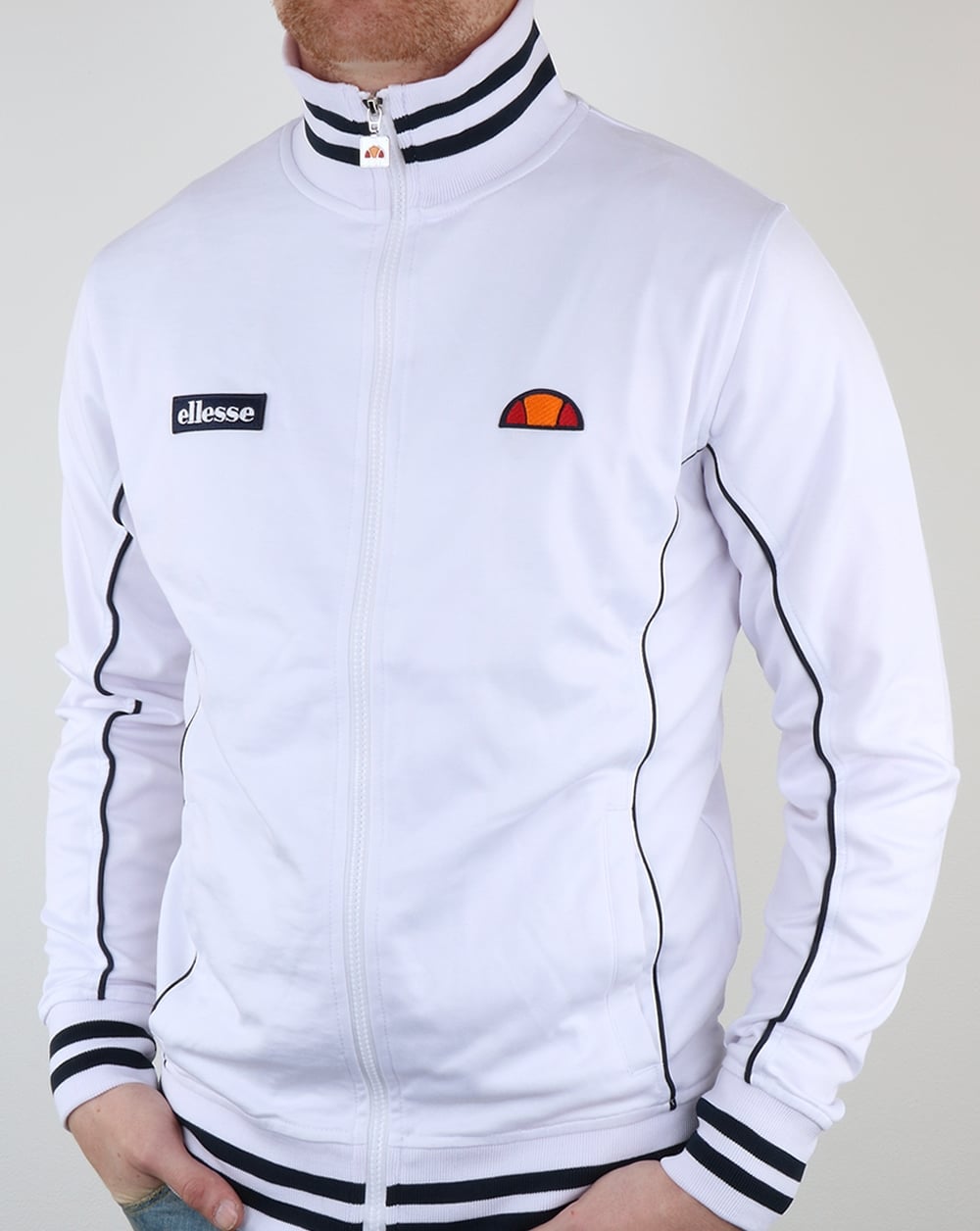 Ellesse Vilas Milan Track Top White/Navy