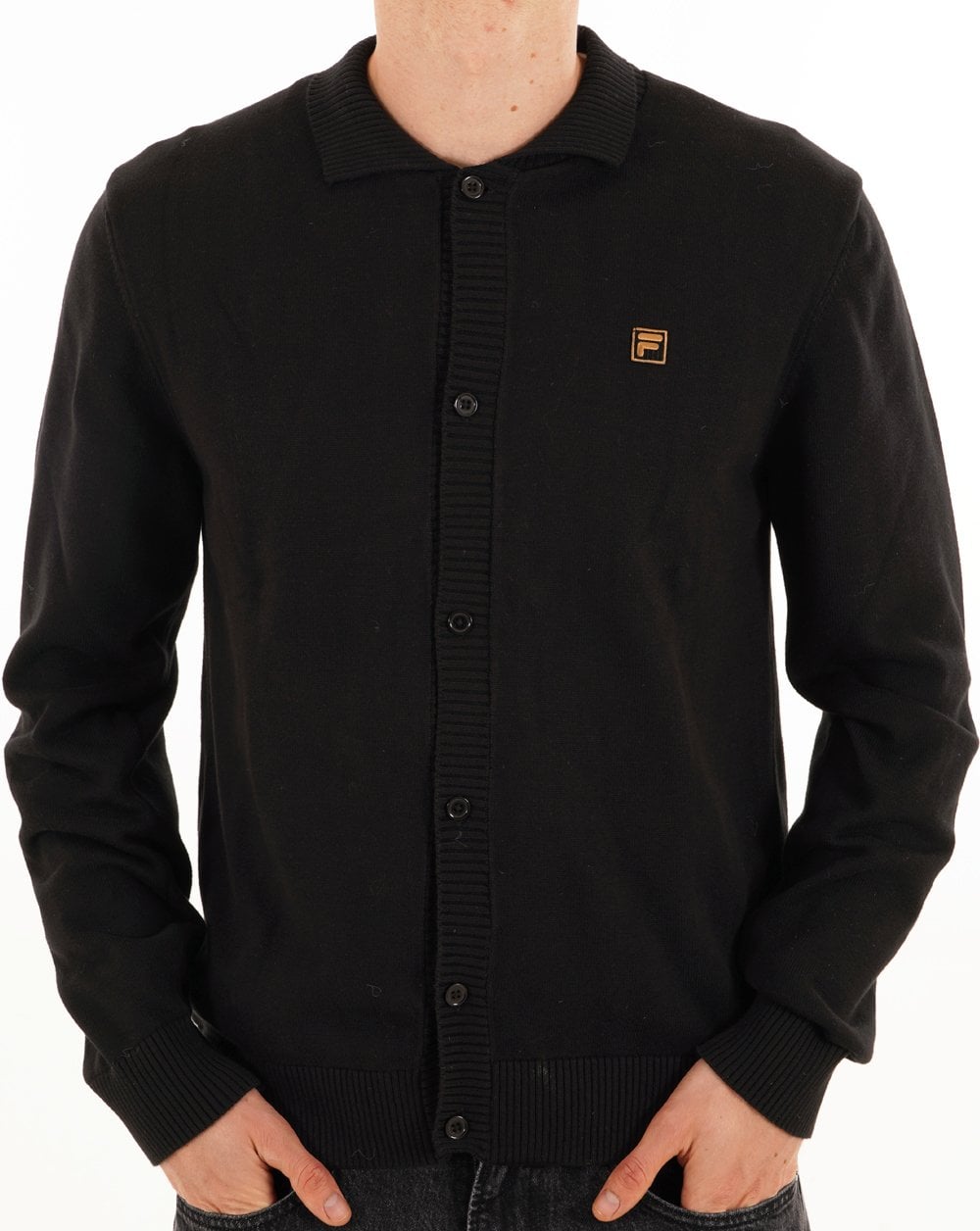 Fila Gold Gov Knitted Cardigan Black