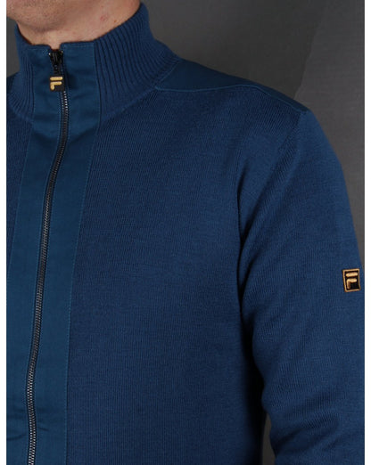 Fila Gold Matador Knitted Zip Up Ink Blue