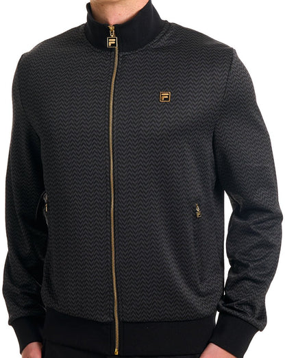 Fila Gold Mathers Herringbone Track Top Black