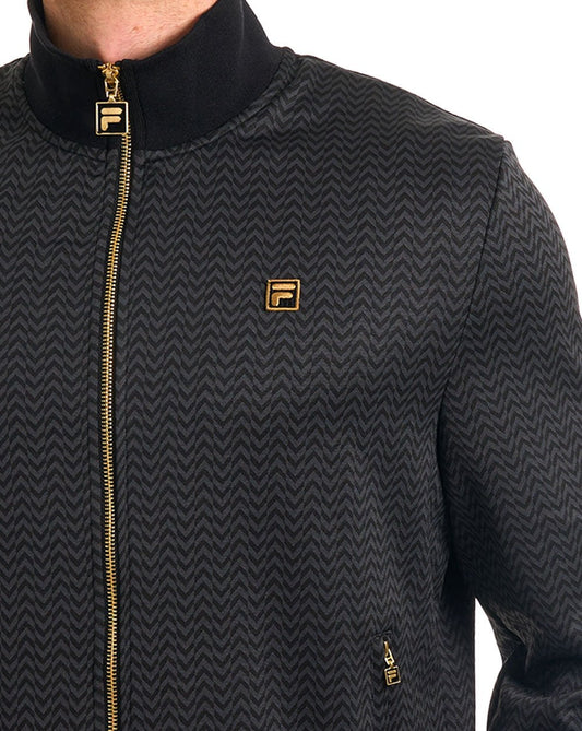 Fila Gold Mathers Herringbone Track Top Black