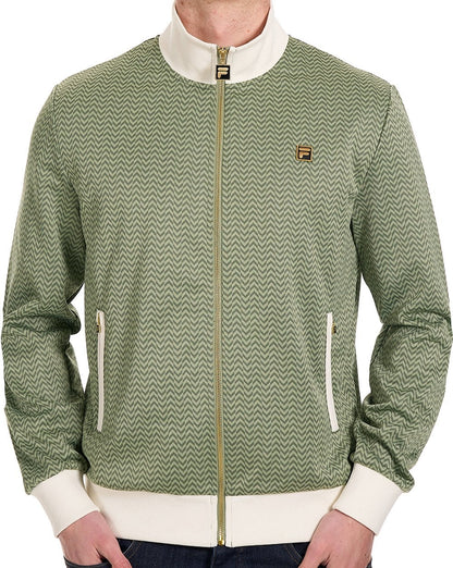 Fila Gold Mathers Herringbone Track Top Light Green/Off White
