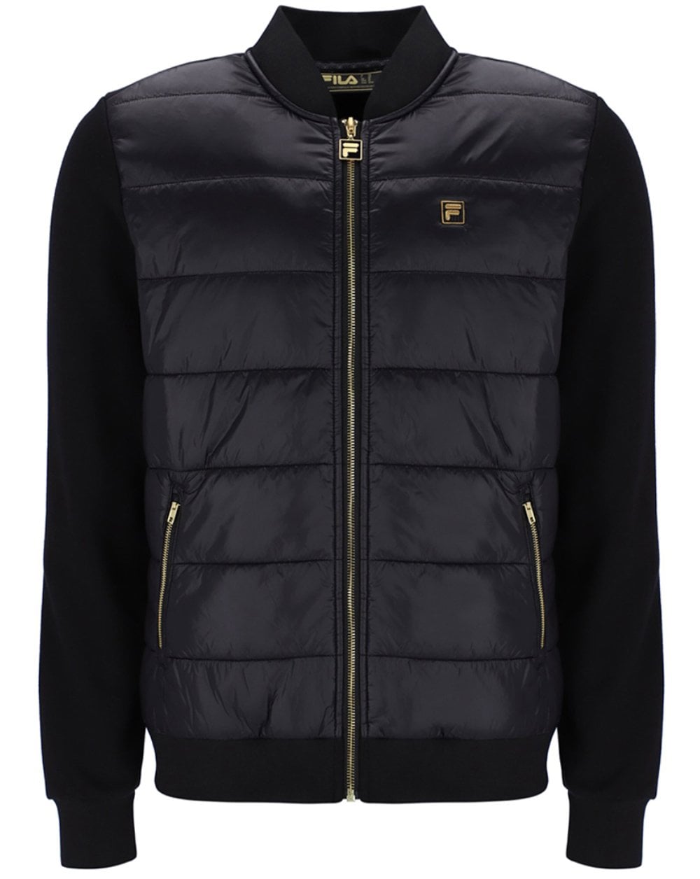 Fila Gold Padded Mix Fabric Jacket Black