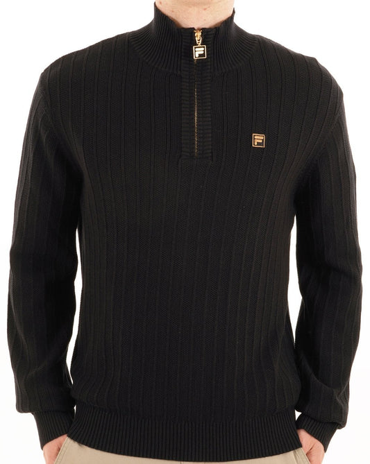 Fila Gold Fila Gold Stevie 1/4 Zip Funnel Knit Black
