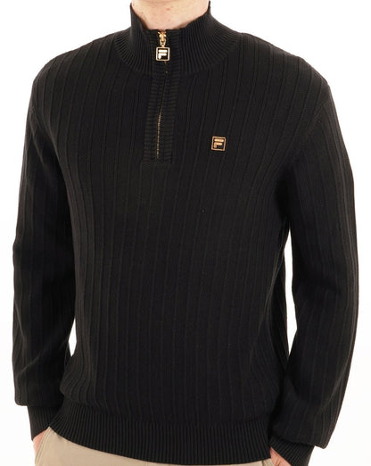 Fila Gold Stevie 1/4 Zip Funnel Knit Black