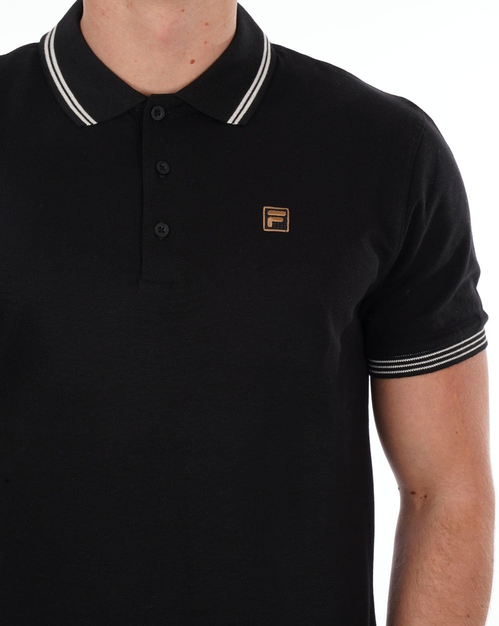 Fila Gold Tipped Polo Shirt Black