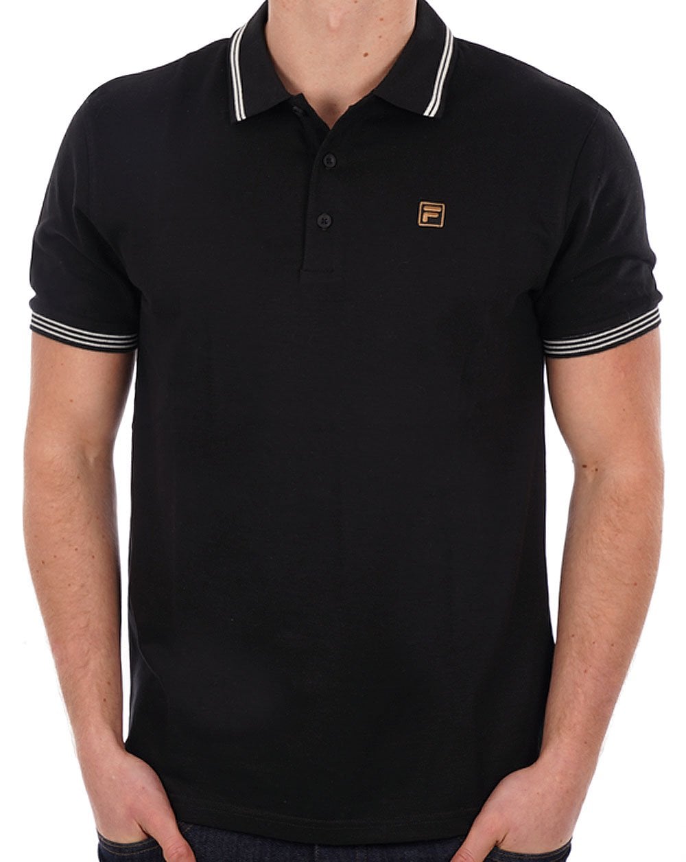 Fila Gold Tipped Polo Shirt Black