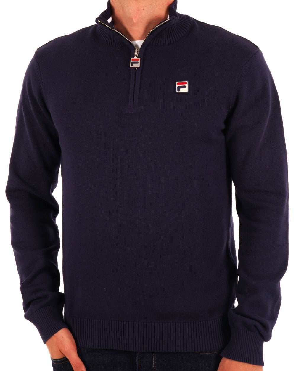 Fila Vintage 1/4 Zip Knit Navy